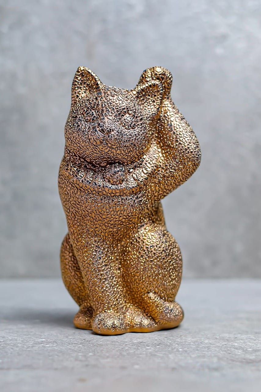 招き猫 「結」 -jewel gold-