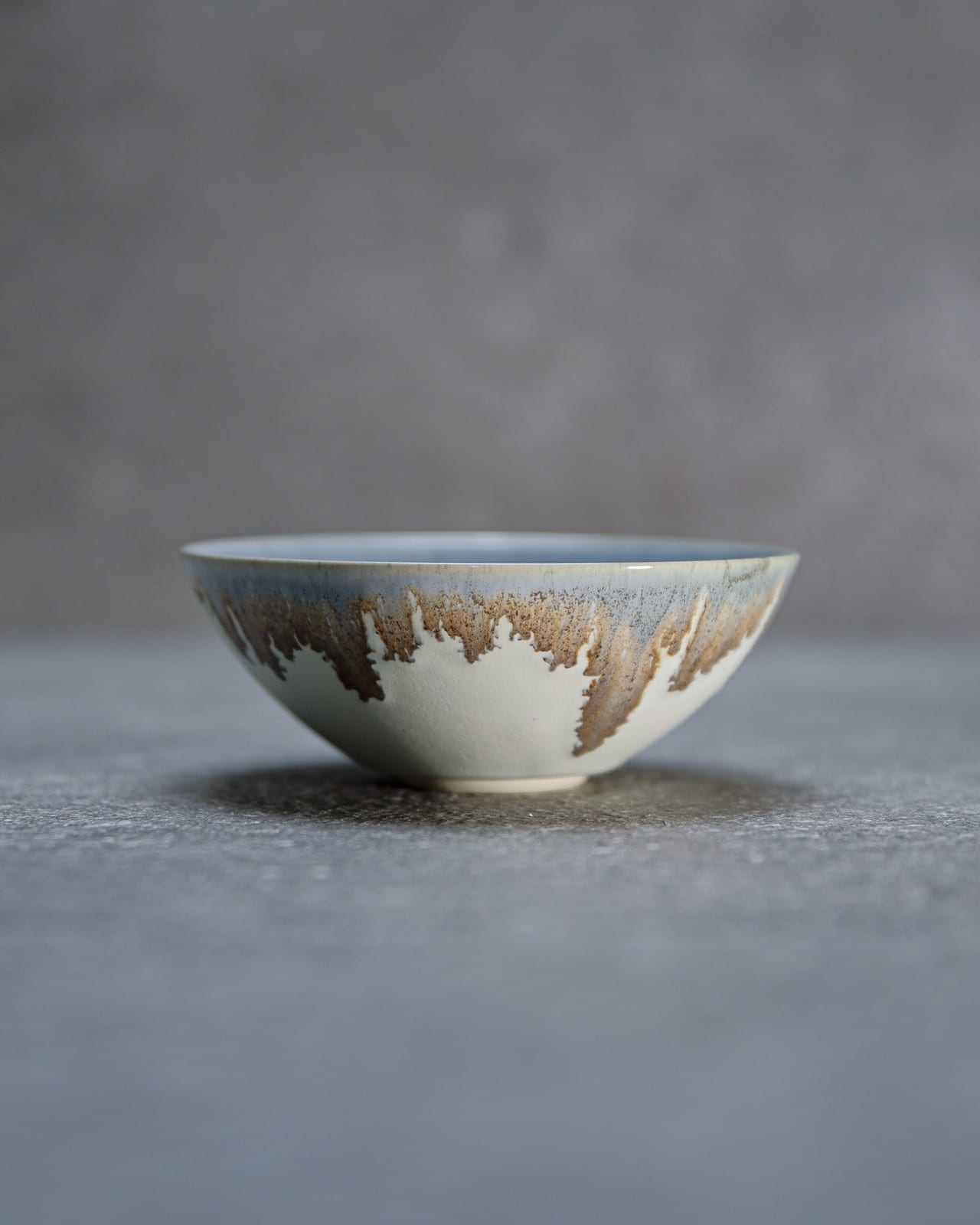 bowl -melty sepia blue- S